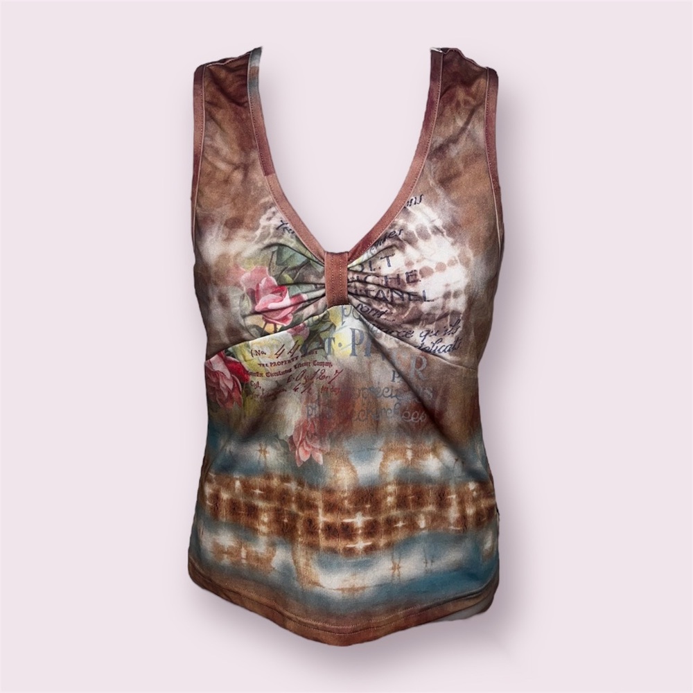 kos usa allover graphic print tank top